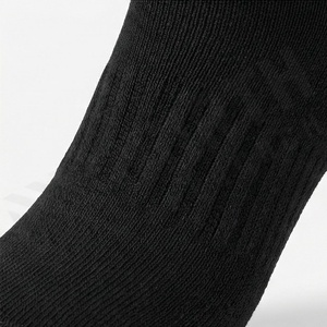 Black Crew <b>Socks</b> Solid Color Knitted Breathable Daily Wear Casual Style for Adults - Product Image 5