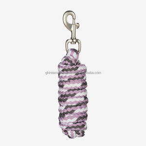 Hot Sale latest design Cotton PP Nylon <b>Horse</b> <b>lead</b> <b>rope</b> with brass accessories - Product Image 5