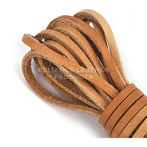 4mm Natural Color Custom Color Flat <b>Leather</b> Cord Soft <b>Leather</b> Strip for Jewelry Making - Product Image 3