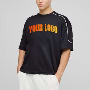 เสื้อยืดสตรีทแวร์ฮิปฮอปผ้าฝ้าย 100% ทรงโอเวอร์ไซส์ ไหล่ตก พิมพ์ลายคุณภาพสูง เนื้อผ้าหนา - Product Image 6