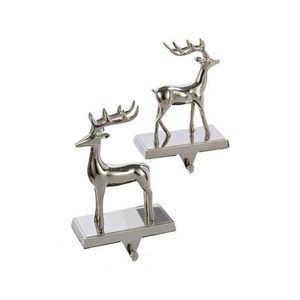 Hot Sale Wood Base Aluminium Top Christmas <b>Stocking</b> <b>Holder</b> For Hanging Decorative Use Xmas <b>Stocking</b> <b>Holder</b> With Silver Tree Top - Product Image 3