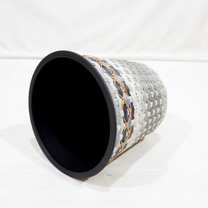 Hot Sales Metal <b>Plastic</b> Ribbon Weaving Round Tapered <b>Planter</b> Geometric Pattern - Product Image 6