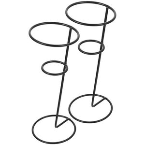 Support pour cornets de crème glacée, design unique, accessoires de cuisine, prix abordable, support à crème glacée en métal noir - Product Image 1