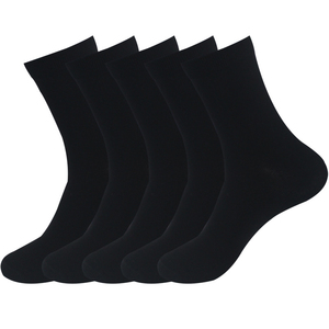 2026 New High Quality Formal Plain Color Dress Men Classic Design Business <b>Socks</b> Athletic <b>Socks</b> <b>Black</b> Knitted Regular Style - Product Image 1