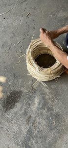 Semi <b>Bleached</b> Natural Rattan Cane Webbing Roll Open Mesh Material for Custom Furniture Projects - Product Image 3