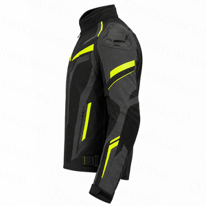 High Performance Anti Abrasion Poly Mesh Track <b>Biker</b> <b>Jacket</b> Reflective High Vis Strips Textile Motorbike <b>Jacket</b> With Protection - Product Image 2