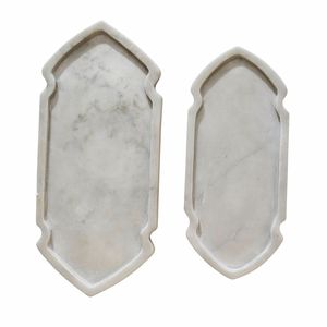 Trending Travertine Scalloped Tray Luxury Stone Serving Tray Decorative <b>Coffee</b> <b>Table</b> Tray Modern Home Decor Best Seller new look - Product Image 6