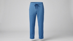 Pantalon de travail bleu en tricot pour homme avec cordon de serrage à la taille et poches latérales pour usage hospitalier - Product Image 2