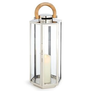 Lanterne en métal élégante, porte-bougie décoratif de table, design contemporain pour intérieur et extérieur, collection de décoration de mariage - Product Image 2