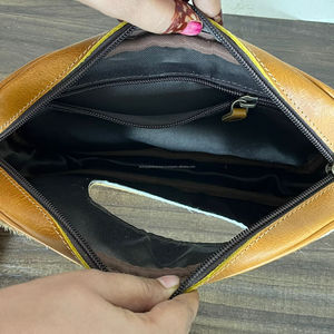 Luxury OEM ODM Handcrafted Genuine Hair On Cowhide Leather Tissue Box Wet <b>Wipe</b> Dispenser Cover With Wristlet For Home Car Office - Product Image 6