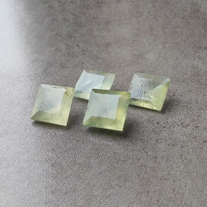 Piedra Preciosa Cuadrada Calibrada de Prehnita Natural AAA+ con Corte Facetado, para la Elaboración de Joyas - Product Image 3