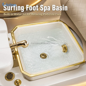 Sillón de Pedicura de Lujo con Sistema de Masaje y Bañera de Cristal para Salón de Uñas - Product Image 6