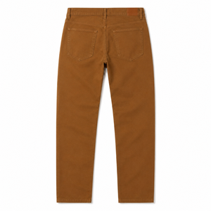 Wholesale <b>Men's</b> <b>Brown</b> Cotton Canvas Casual <b>Chino</b> Pants Straight Fit Mid Rise Button Fly Flat Front Five Pocket Trousers - Product Image 2