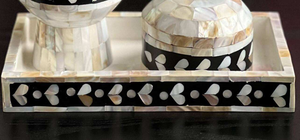 Juego de quemador de incienso Bakhoor de lujo con incrustaciones de nácar, con bandeja de almacenamiento, quemador de incienso árabe Oud, decoración para el hogar, soporte para incienso árabe - Product Image 2