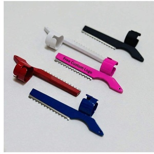 Stainless Steel Finger Thinning Razor Single Edge Replaceable <b>Blade</b> Anti-Rust <b>Barber</b> Hair Trimming Razor OEM Custom - Product Image 1