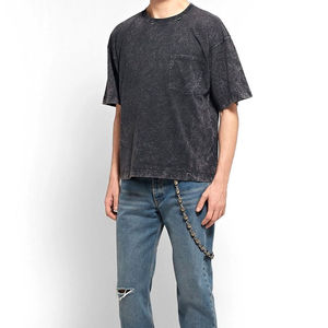 Nouveaux t-shirts pour hommes en coton 100% lavé à l'acide, de haute qualité, fabriqués sur mesure, écologiques, respirants, service OEM - Product Image 4