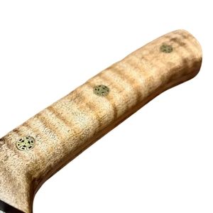 Cuchillo de Caza de Acero Inoxidable con Mango de Madera, Hoja de Punta Caída, Borde Recto, Cuchillo Táctico de Supervivencia para Exteriores - Product Image 6