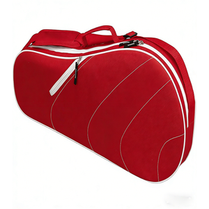 Durable Vibrant Red Tennis <b>Racket</b> Carrier Large Multi Pocket Sports Duffel for Professional Training - Product Image 1