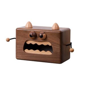 Boîte à mouchoirs en bois en forme d'animal, support créatif pour mouchoirs, support de téléphone, décoration de bureau/table moderne et luxueuse pour la maison et les restaurants - Product Image 1