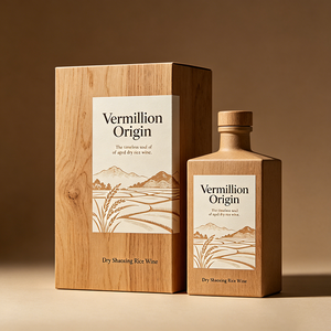 Boîte en papier pliable écologique imprimée, impression UV, pour vin de riz fermenté traditionnel, <span class=keywords><strong>contenant</strong></span> de luxe - Product Image 1