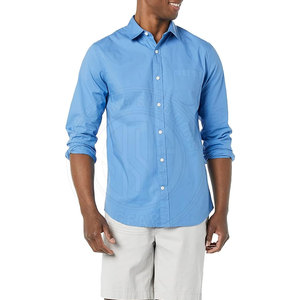 Camisa con Botones, Corte Regular, Estilo Moderno para Atuendos Diarios, Camisas de Hombre con Botones, Tela Resistente - Product Image 1
