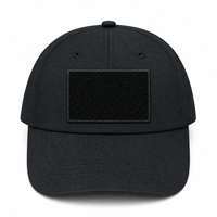 Topi Baseball Snapback 6 Panel Kanvas Hitam Katun Baru dengan Patch Velcro, Rivet, Solid, Unisex, Kasual, Ukuran Dapat Disesuaikan, Cocok untuk Golf