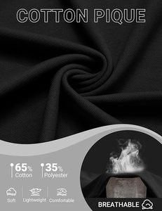 Men's <b>Black</b> Short Sleeve <b>Polo</b> <b>Shirt</b> Solid Color Casual Woven Oxford Fabric Button Design Regular Fit - Product Image 6