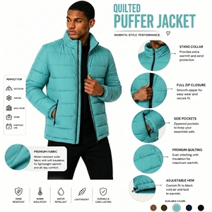 เสื้อกันหนาวแบบกำหนดเองพร้อมส่ง แจ็คเก็ตพัฟเฟอร์ ผู้ผลิต OEM - Product Image 6