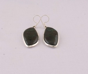 Wholesale 925 Sterling <b>Silver</b> Jasper Fancy Shape Earrings Geometric Natural Stone Dangle Earrings High Quality Jewelry Manufactu - Product Image 3