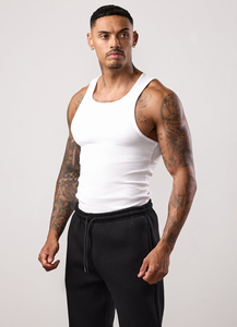 Débardeur de sport pour homme, coupe musclée, en Spandex, design personnalisé, pour la gym et l'entraînement - Product Image 2