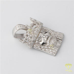 Colgante de Cabeza de Jesús Estilo Urbano con Diamante Moissanite de Primera Calidad - Product Image 5