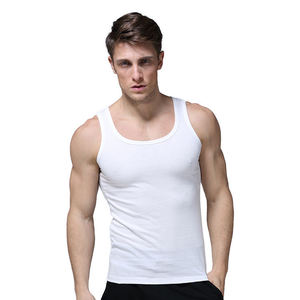 Camiseta Deportiva OEM Singlet Y Back para Hombre, de Algodón y Elastano, para Fisicoculturismo - Product Image 3