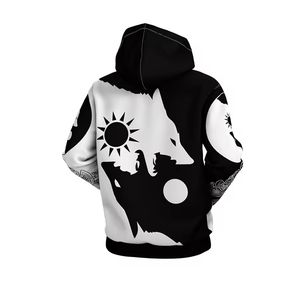 Sweat-shirts unisexes blancs 100% polyester, impression par sublimation légère, vente en gros, vierges, pour la saison hivernale - Product Image 2