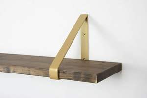 Élégant support d'étagère en laiton, parfait pour supporter des étagères lourdes tout en ajoutant une touche décorative métallique chaleureuse - Product Image 3