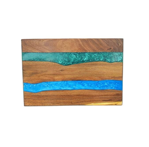 Tabla de Cortar Rectangular de Resina Epoxi y Madera, 1.5 cm de Grosor, Tablas de Cortar Duraderas, Bloques de Madera Populares para Picar - Product Image 6