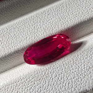 Rubis de laboratoire 3,09 CT, taille Moval, rouge vif, pierre précieuse en vrac pour bague, pendentif et bijoux fins - Product Image 4