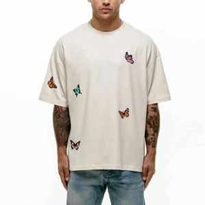 Camisetas de Hombre Casuales de Moda, Sólidas, de Gran Tamaño, con Cuello Redondo, Manga Corta, de Alta Calidad, Precio al por Mayor, Camisetas Personalizadas de Gran Tamaño - Product Image 1