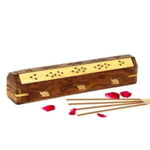 Soporte de Incienso Antiguo Hecho a Mano en India, de Madera Natural Pulida, con Temática Budista, Decoración para el Hogar, Letrero de Pared, Tamaño Personalizado - Product Image 1