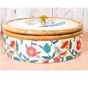 Caja de Madera para Roti, Diseño Artesanal, con Tapa Dorada, para Exhibición en la Mesa de la Cocina y Almacenamiento de Tortillas para Uso Doméstico - Product Image 6