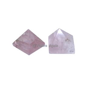 Pyramide en pierre de quartz rose Pyramide artisanale pour la décoration intérieure Cristal de guérison énergétique Décoration intérieure naturelle Amour OPP Sacs Feng Shui - Product Image 1