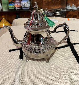 Metal teapot luxury teapot vintage teapot decorative teapot <b>tea</b> serving <b>pot</b> traditional teapot handcrafted teapot silver - Product Image 5
