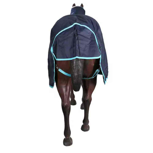Couverture pour cheval en coton respirant et imperméable, broderie personnalisée, qualité supérieure, personnalisable, toutes saisons, utilisation en extérieur - Product Image 4