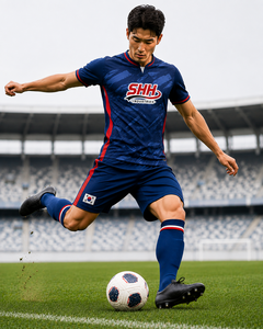 Tenue de football personnalisée 2026 : Maillot et short de soccer respirants, anti-humidité, séchage rapide, 100 % polyester, taille élastique - Product Image 2