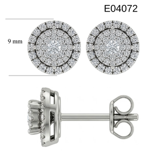 Haut de gamme 18k solide or rose bijoux fins diamant naturel forme de coeur boucle d'oreille goujon Vintage pour fiançailles cadeau de fête de mariage - Product Image 6