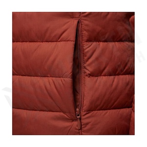 Women's Hooded Quilted Jacket Solid Color Full Sleeve Polyester Winter Coat with Zipper Closure - Product Image 5