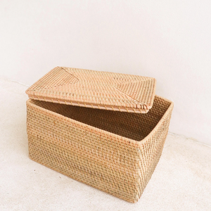 Cestas de ratán natural multiusos resistentes con asa fuerte para picnic, compras y almacenamiento, cestas de ratán hechas a mano para interiores. - Product Image 2