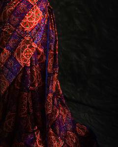 ชุดไหมดิบพิมพ์ลายทำจากไหมหลากสีสำหรับเทศกาลแต่งงานชุดใส่ได้หลายขนาดสำหรับแฟนซี - Product Image 2