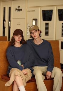 เสื้อสเวตเชิ้ตคอกลมทรงโอเวอร์ไซส์ ยูนิเซ็กซ์ สีพื้น ผ้าถัก น้ำหนัก 320 กรัม ผ้าฝ้าย ระบายอากาศได้ดี แขนปกติ สวมใส่สบายในฤดูใบไม้ร่วง - Product Image 5