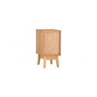 Mesita de Noche Contemporánea y Duradera para Dormitorio con Estante Abierto y Diseño de Fácil Montaje para Muebles del Hogar