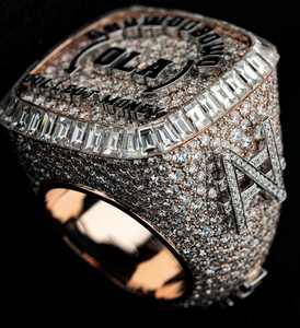 Bague de championnat personnalisée avec logo, football, baseball, basketball, lettres serties de diamants, bagues personnalisées en moissanite pour hommes - Product Image 2